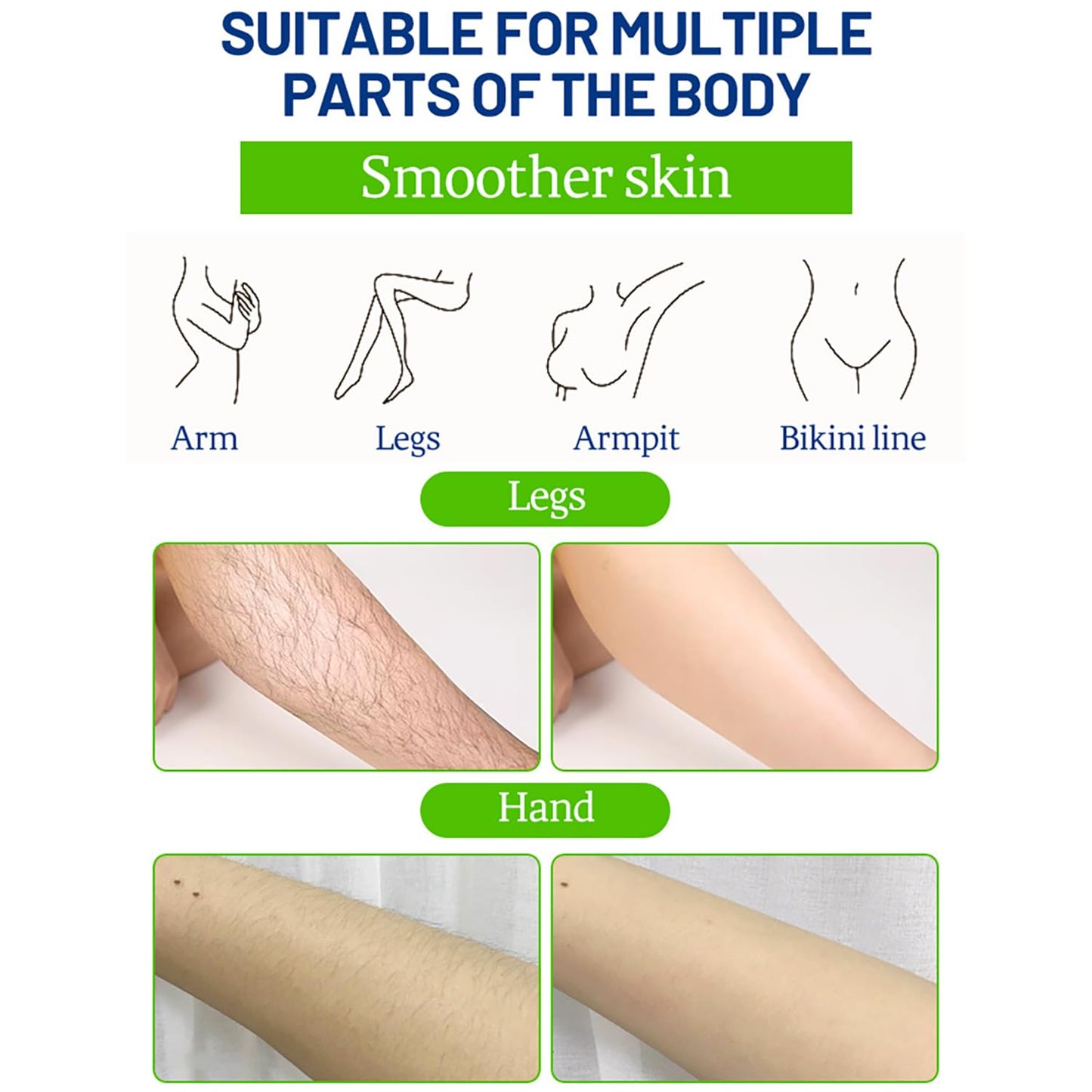 DISAAR BEAUTY Hair Removal Wax Strip Ready To Use At Home Armpit Leg Arm Bikini Area Natural Plant Extract Soothing Soft Skin 20PCS (Sensitive Skin Beauty and Personal Care DISAAR Beauty