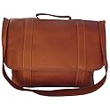 Piel Leather Traditional Flap Portfolio, Saddle, One Size