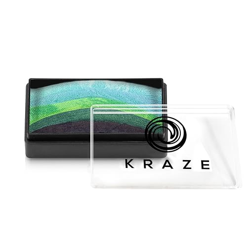 Kraze FX Dome Stroke - Spring Leaf by Linnea (25 gm), Professional 1-Stroke Split Cake, Hypoallergenic, Non-Toxic, Water Activated Face & Body