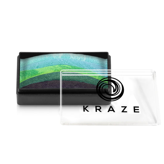 Kraze FX Dome Stroke - Spring Leaf by Linnea (25 gm), Professional 1-Stroke Split Cake, Hypoallergenic, Non-Toxic, Water Activated Face & Body