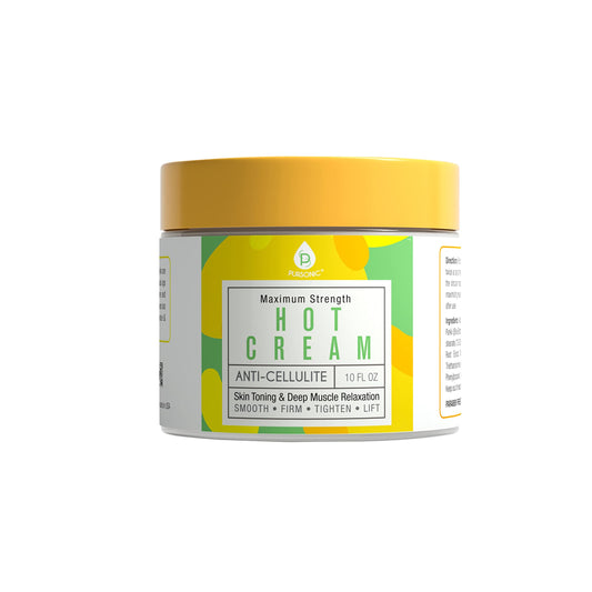 PURSONIC Anti Cellulite Cream & Muscle Relaxation Hot Cream - Reduce Varicose Veins, Firm, Tighten & Improve Skin Texture - Hydrate with All-Natural