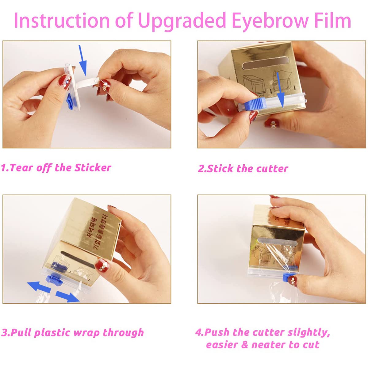 AIYUENCICI Disposable Eyebrow Tattoo Plastic Wrap Preservative Film with Microblading Kit for Lip Blush, Eyebrow Lamination Lash Lift Permanent Make