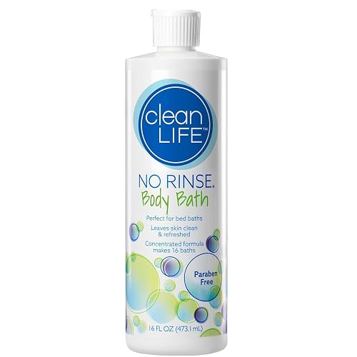 No-Rinse Body Bath, Concentrated Liquid, Lightly Scented, 16 oz. Bottle, 1 Count Beauty & Personal Care No-Rinse
