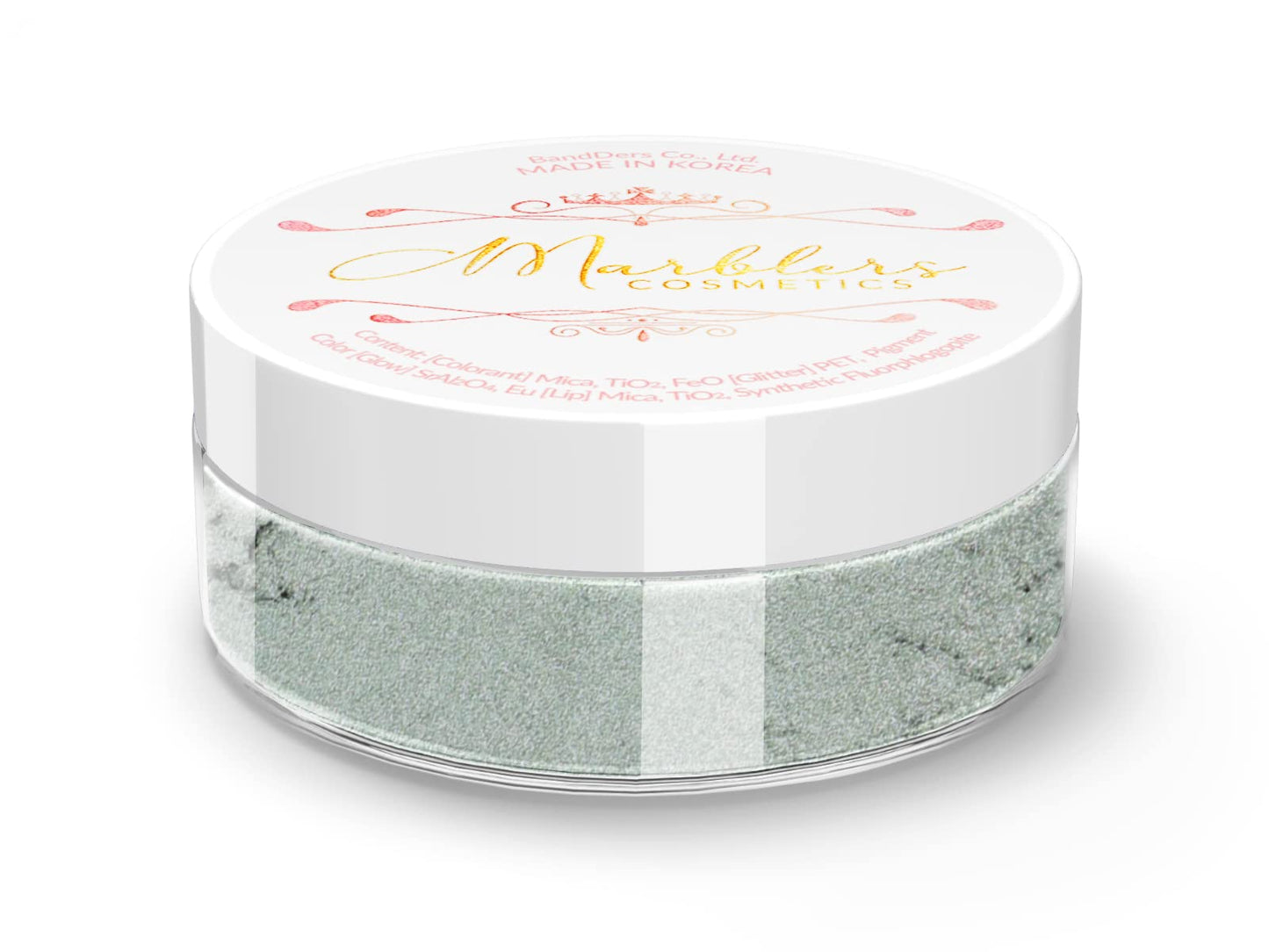MARBLERS Fine Natural Mica Powder [Teal Gray] 0.11oz (3g) | Highly Pigmented | Non-Toxic, Vegan, Cruelty-Free | Eyeshadow, Body Butter, Nail Polish