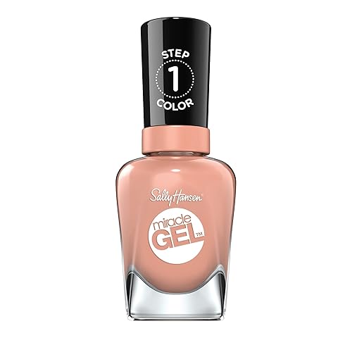 Sally Hansen Miracle Gel Salon Quality Nail Polish | Gel-Like Formula, Two-Step System, No UV Light Needed, Long Lasting | Semi-opaque, glossy | 184