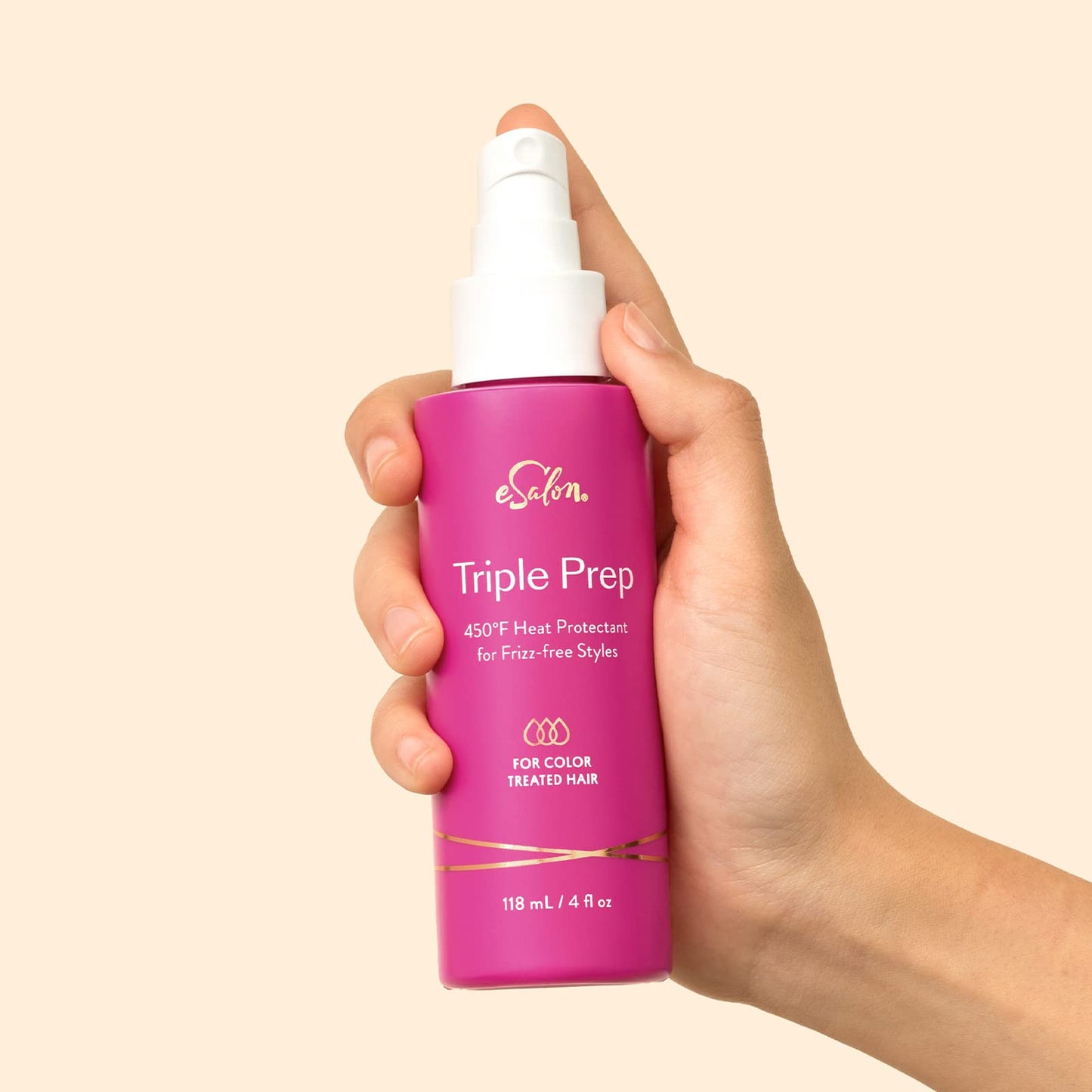 eSalon Triple Prep, Heat-Activated Hair Protectant Spray 4 fl oz