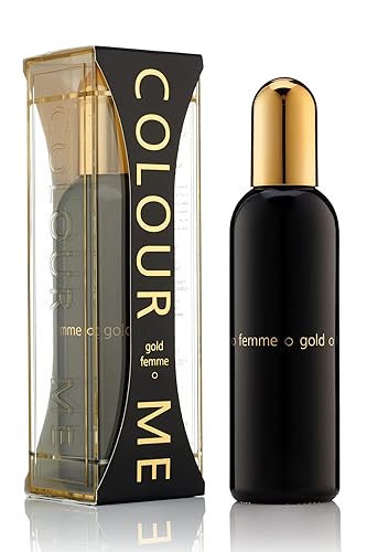 COLOUR ME Milton-Lloyd Gold Femme - Eau de Parfum - Jasmine, Rose Perfume for Women - Oriental Fruity - Long Lasting Perfume for Women - 3.4 oz