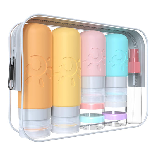 Zafit 18 Pack travel Bottles for Toiletries, TSA Approved Silicone Travel Containers Leak Proof Refillable Travel Accessories for Shampoo Conditioner Beauty and Personal Care Zafit Default Title