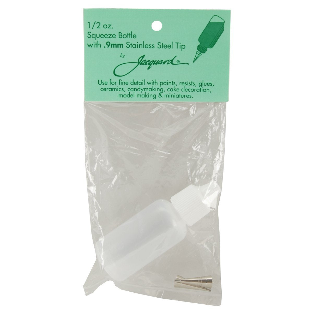 Jacquard Small Applicator Bottle, 1/2 fl. oz, Metal Tip, .9mm