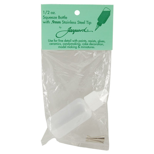Jacquard Small Applicator Bottle, 1/2 fl. oz, Metal Tip, .9mm