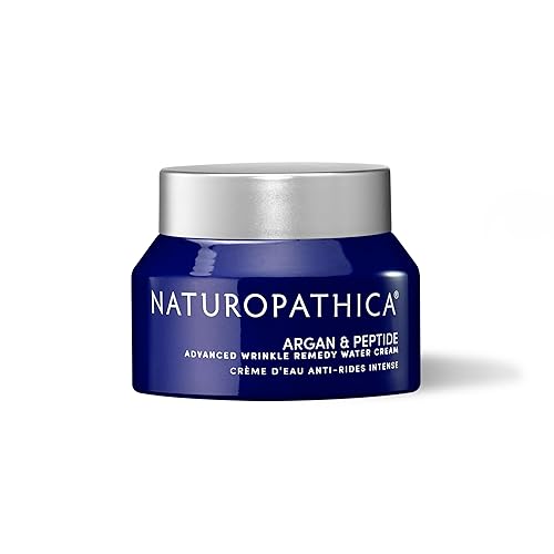 Naturopathica Argan & Peptide Advanced Wrinkle Remedy Water Cream, Anti-Aging Daily Facial Moisturizer for Normal and Mature Skin, Firming Face Cream
