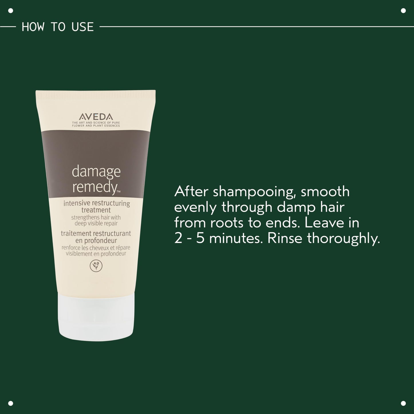 Aveda Damage Remedy Intensive Restructuring Treatment | Deep Repair Treatment for Damaged Hair | Strengthens Damaged Hair | Protein Repair, 5 Fl Oz