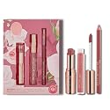 Rachel Couture Complete Lip Kit | Includes Lipstick, Lip Liner & Lip Gloss | Vegan & Cruelty Free | Infused with Rose Extract - Rose