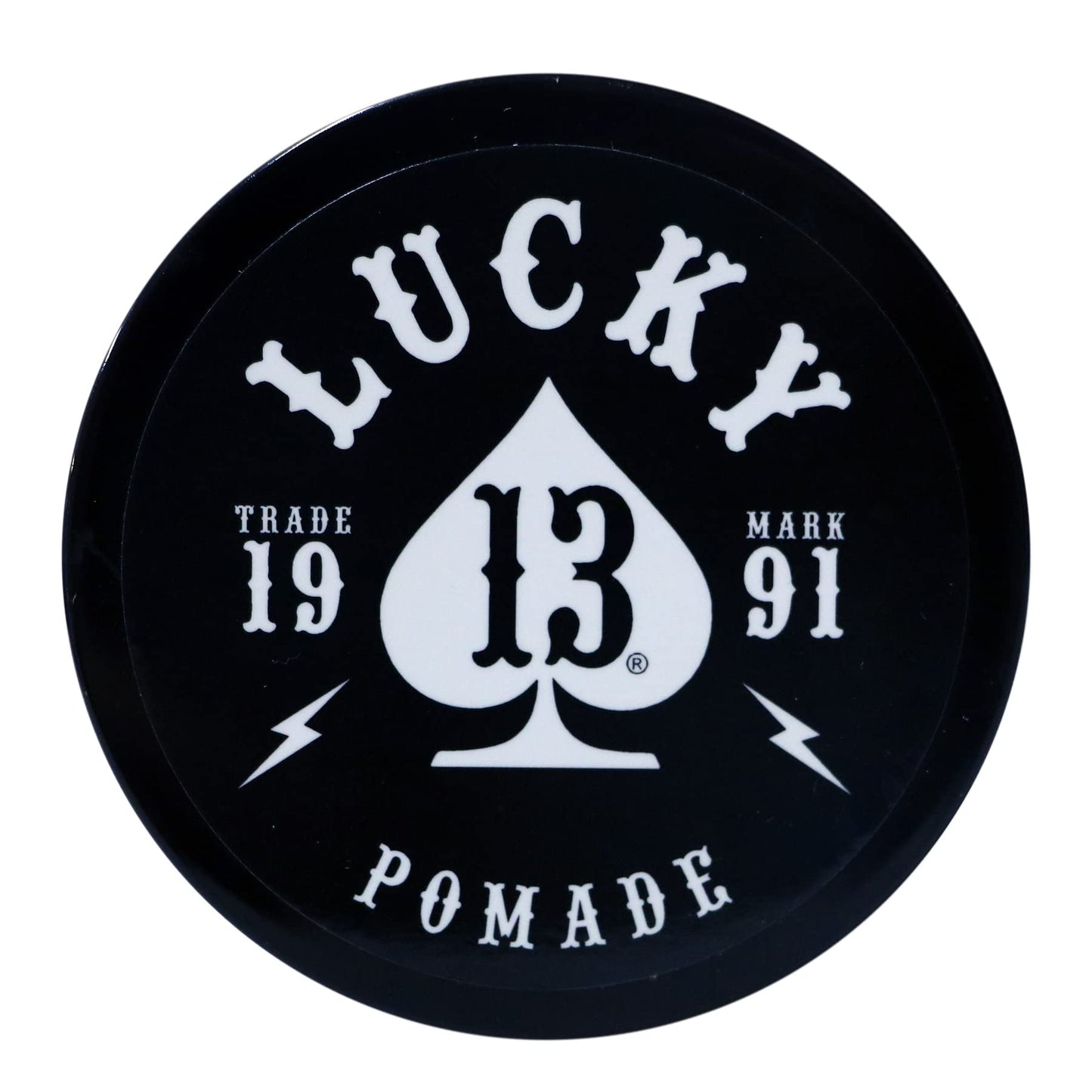 Lucky 13 Barber Supplies Original Hair Pomade | High Hold | High Shine | Water Based | Mai Tai Scent, 4oz