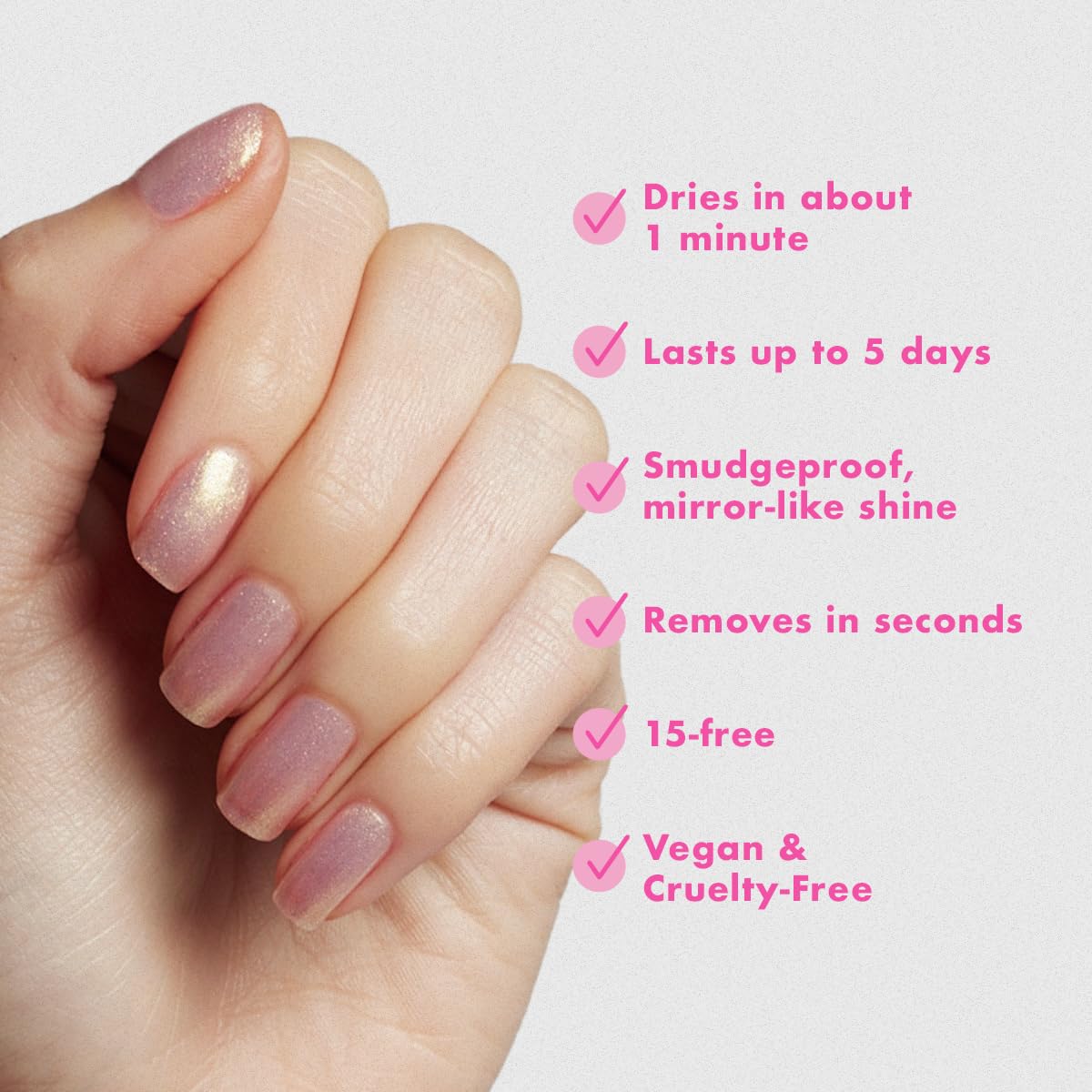 Olive & June Quick Dry Nail Polish | Instant Fast-Drying Smudgeproof | 15-free Vegan Cruelty-Free | Lasts up to 5 Days | Salon-Quality Manicure Beauty & Personal Care Olive & June