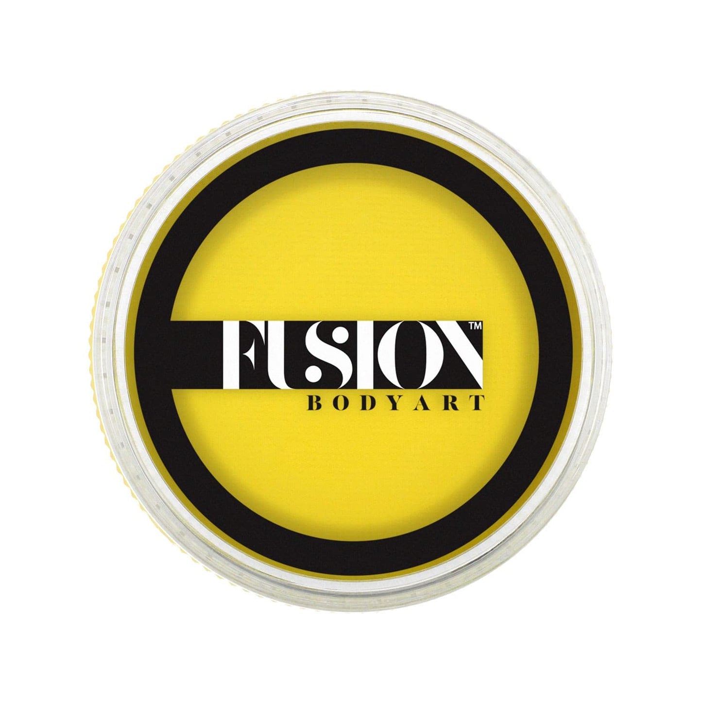 Fusion Body Art Pro Face Paint | Prime Bright Yellow (32gm), Professional Quality Water Activated Face and Body Paint Supplies Single Makeup Cake