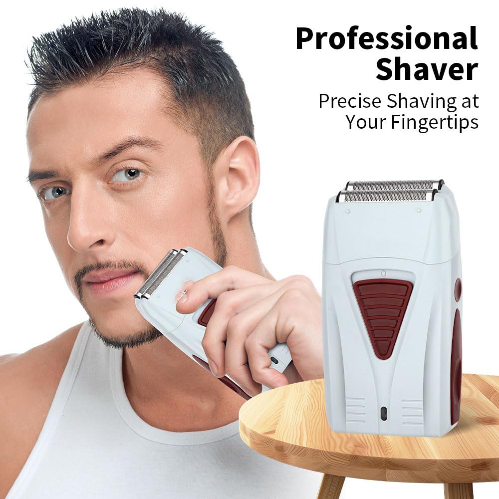 Electric Foil Shavers for Men, Dual Floating Blades for Close & Clean Shaving, Mini Portable Electric Razor with Precision-Compact Body, High Power Beauty and Personal Care QDKVTNDJZ