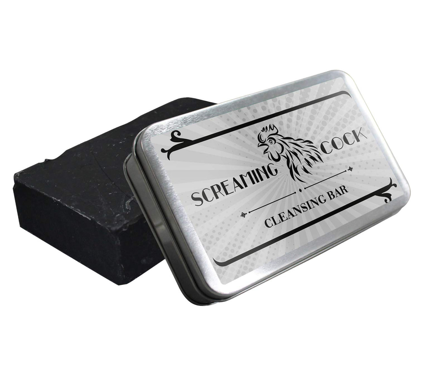 Gears Out Screaming Cock Cleansing Bar - Funny Vintage Crowing Rooster Design - Novelty Bath Soap for Men - Black Soap, Handcrafted, Made in the USA Beauty & Personal Care Gears Out