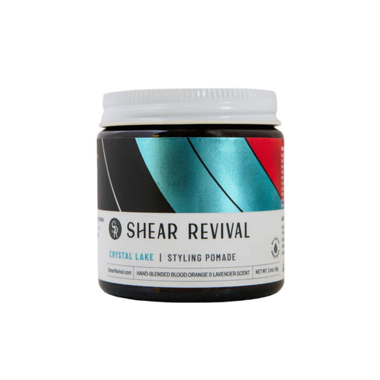Shear Revival Crystal Lake Styling Cream Pomade for Men & Women - Medium Hold, Natural Finish for All Hair Types, 99% All Natural Ingredients, Blood