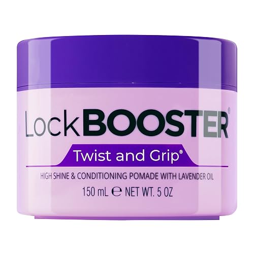 Style Factor Lock BOOSTER Twist & Grip Braid Gel (5 Oz.) with Lavender Oil - Strong Hold, Flake-Free, Frizz-Free Hair Braiding Gel for Defined