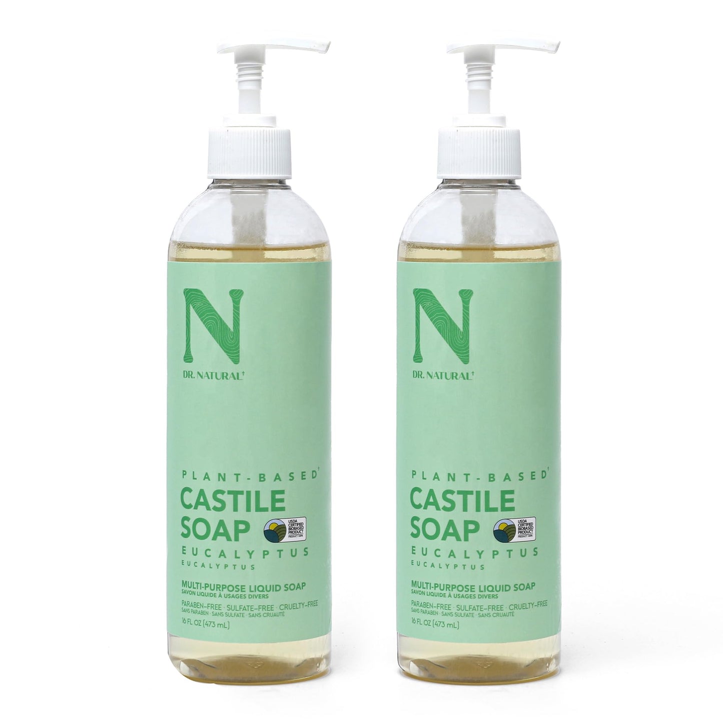 Dr. Natural Pure Castile Soap 2pc, Lavender, 16 oz Beauty & Personal Care Dr. Natural