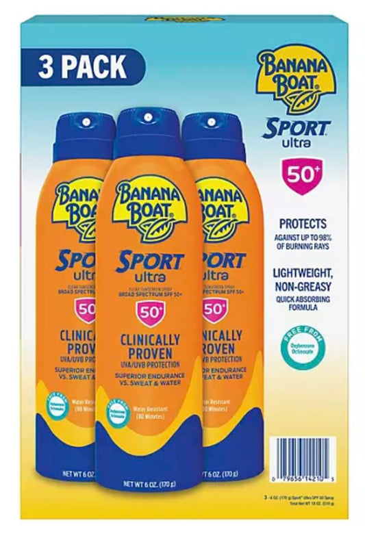 Banana Boat Sport Ultra Sunscreen 50+ SPF (3 pk.)
