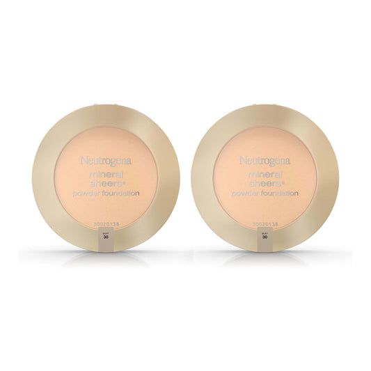 Neutrogena Mineral Sheers Compact Powder Foundation, Lightweight & Oil-Free Mineral Foundation, Fragrance-Free, Buff 30,.34 oz