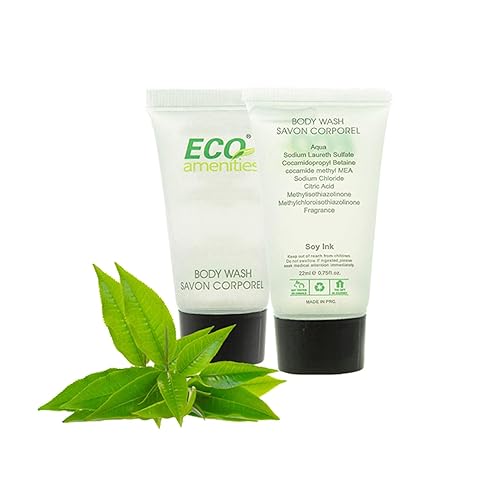 ECO amenities Hotel Body Wash - TSA Approved Travel Shower Gel - Leak-Proof Individual Body Wash - Cruelty-Free Mini Toiletries - 0.75 Fl Oz, Pack
