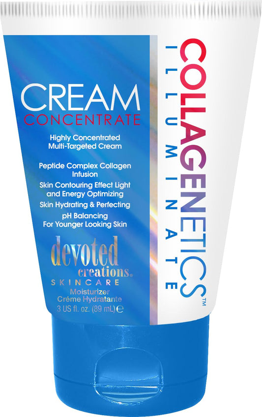 Devoted Creations Collagenetics Illuminate Cream Concentrate 3oz - Highly Concentrated Multi-Targeted Cream Skin Hydrating & Perfecting - pH Balancing Beauty & Personal Care Devoted Creations
