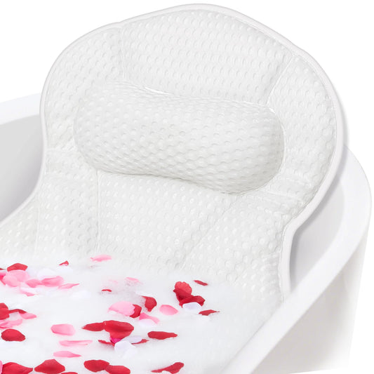 SZXYX Bath Pillows for Tub,Ergonomic Bathtub Spa Bath Pillow 5D Air Mesh Bathtub Headrest with Neck & Back Support Suitable for All Bathtubs, Hot Beauty and Personal Care SZXYX