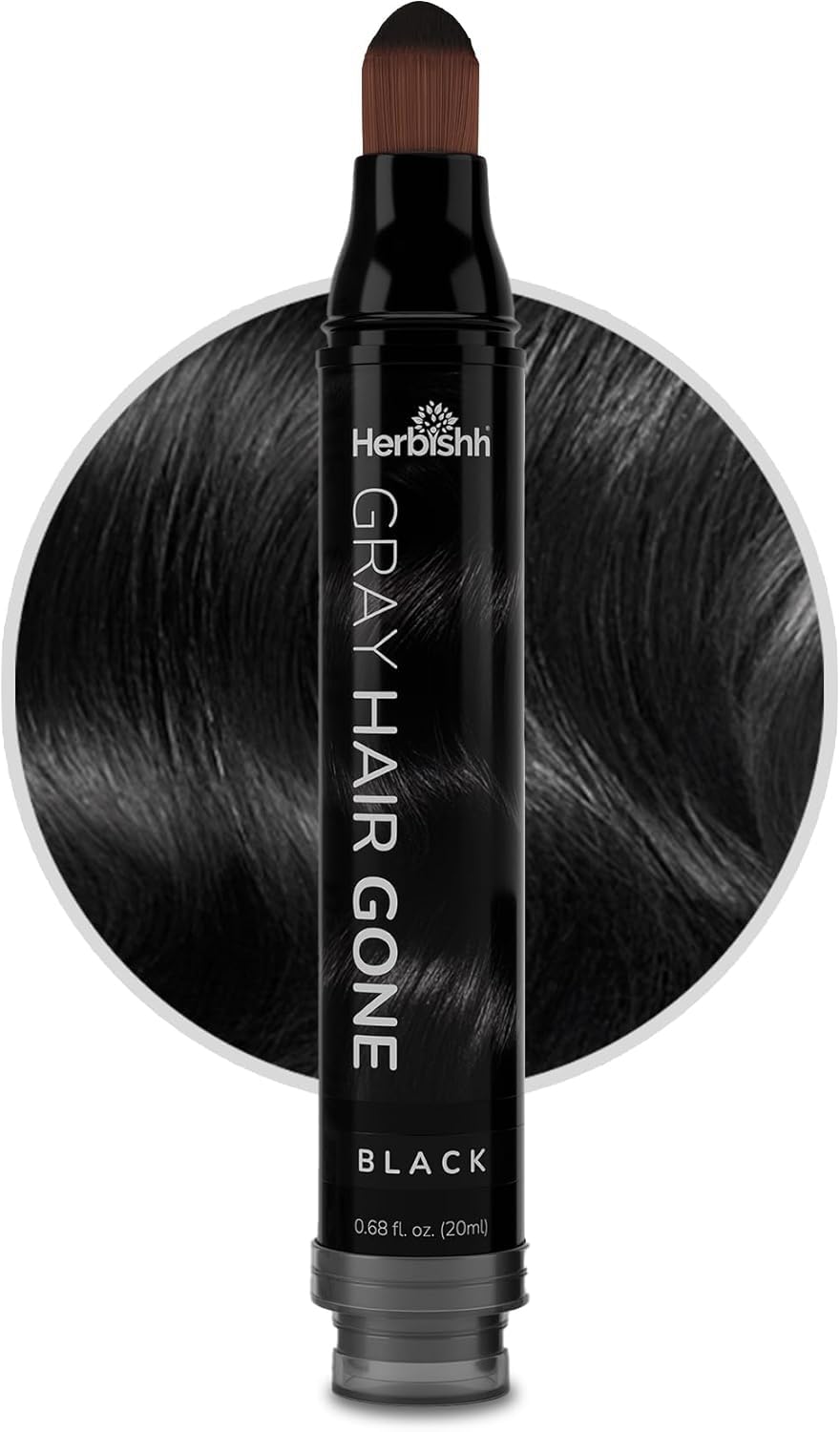 Herbishh Hair Root Touch-up Pen, Instant Gray Coverage & Hair Loss Cover up, Concealer for Thin Hairlines, Water Resistant & Semi Permanent Smudge