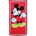 Collections Etc Disney Mickey Mouse Classic Beach Towel Red
