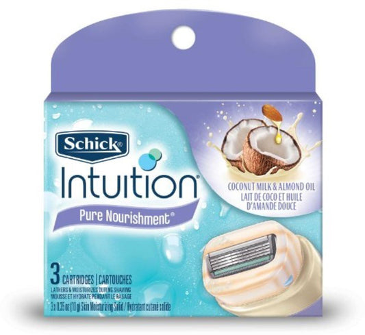 Schick Intitin Pure Nuris Size 3ct Schick Intuition Pure Noursihment Refill 3ct Beauty and Personal Care Schick
