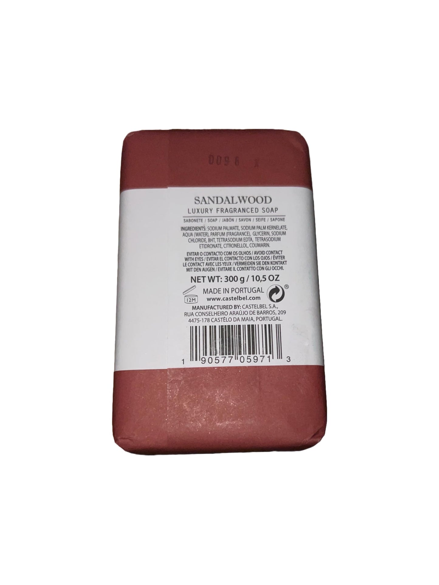 Castelbel Sandalwood Luxury Fragranced Soap 10.5 oz