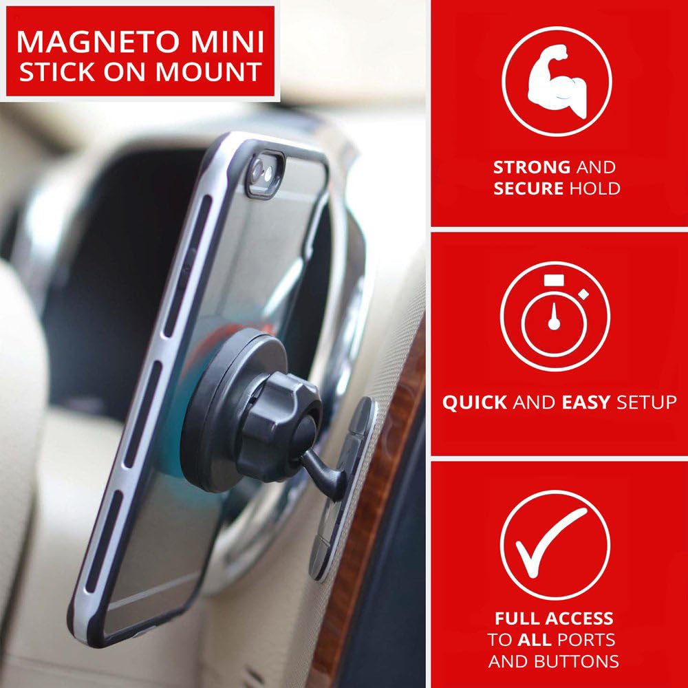 Tackform Magnetic Phone Holder [Tack Mount ] V.2.0 w/N52 Magnets [ for Car, Kitchen, Bedside, Bathroom ] Stick On Dash Mount with Authentic 3M Sticky…