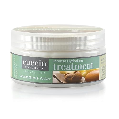 Cuccio Intense Hydrating Treatment - 8 oz Shea & Vetiver Moisturizing Cream for Dry, Rough Skin - Deep Nourishment with Vitamins and Oils - Daily Use Beauty & Personal Care Cuccio