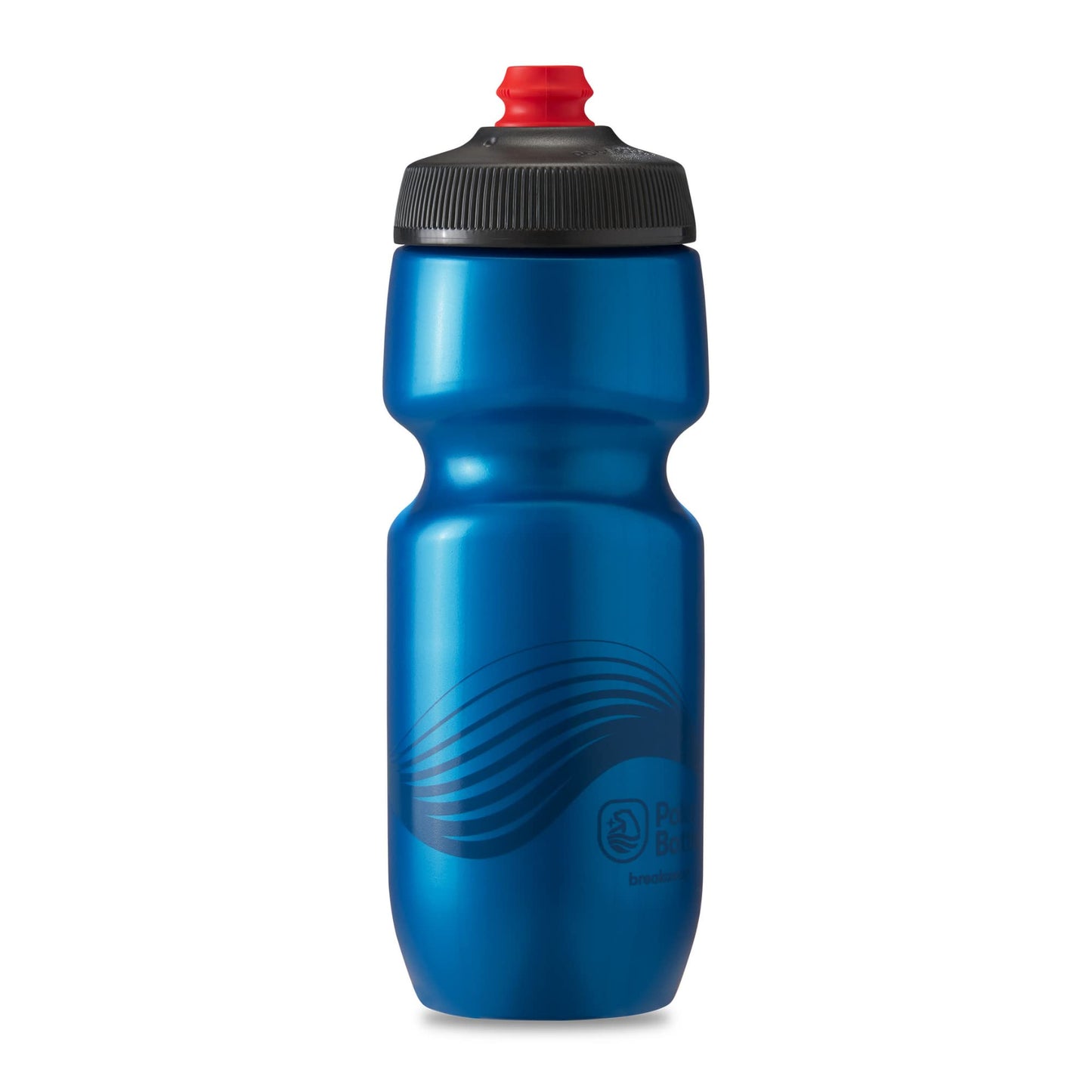 Polar Bottle - Breakaway - 24oz Wave, Deep Blue & Charcoal - Insulated Water Bottle for Cycling & Sports, Keeps Water Cooler Longer, Fits Most Bike