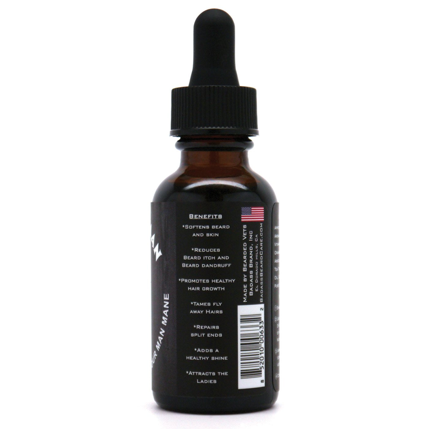 Badass Beard Care Oil for Men - The Biker Scent, 1 oz - All Natural Ingredients, Keeps Beard and Mustache Full, Soft and Healthy Beauty and Personal Care Badass Beard Care