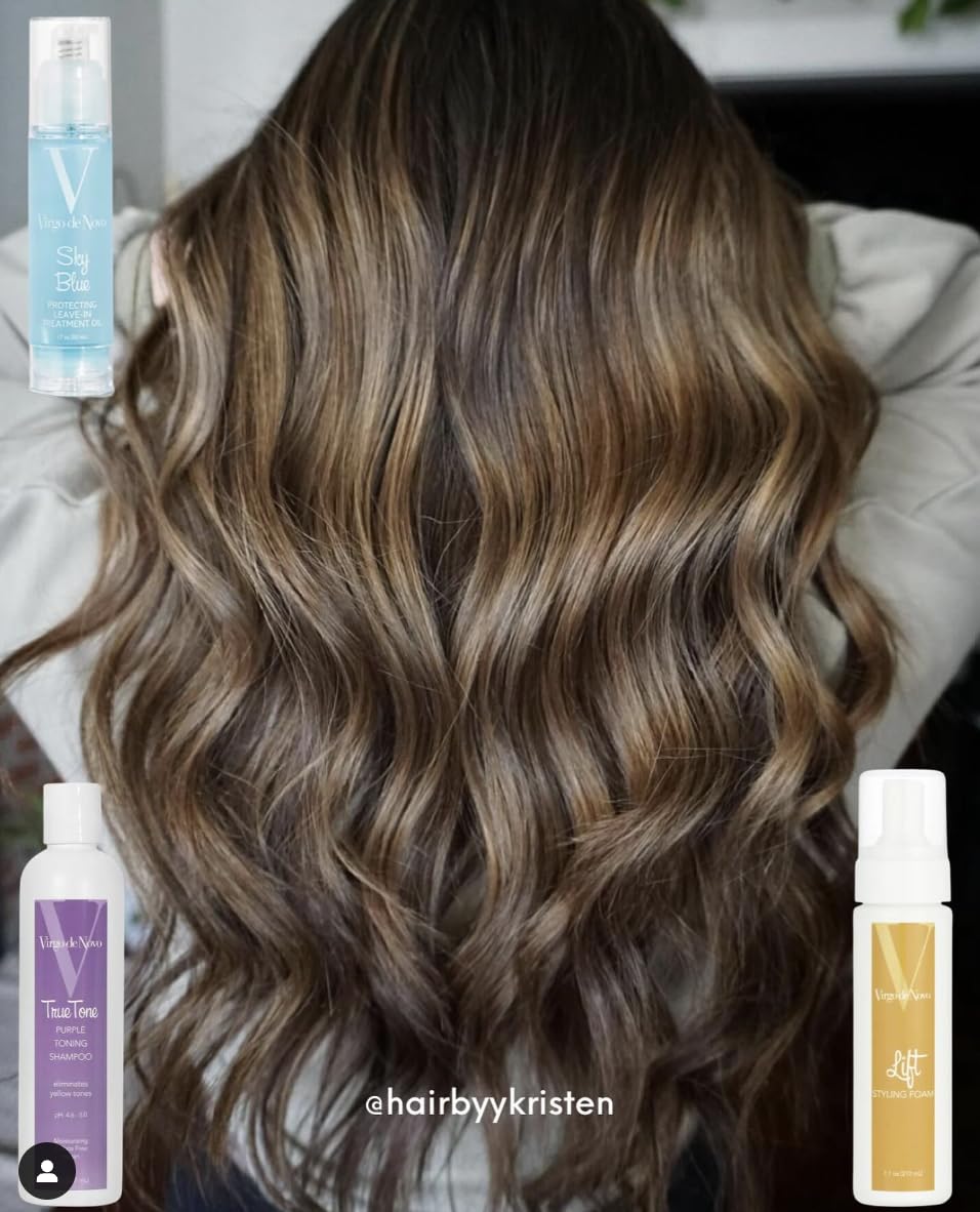 Virgo De Novo Lift Styling Foam, Alcohol-Free Volumizing Hair Foam for Root Lift and Fullness, Flexible Styling Control, Non-Sticky, Color-Safe, Vegan