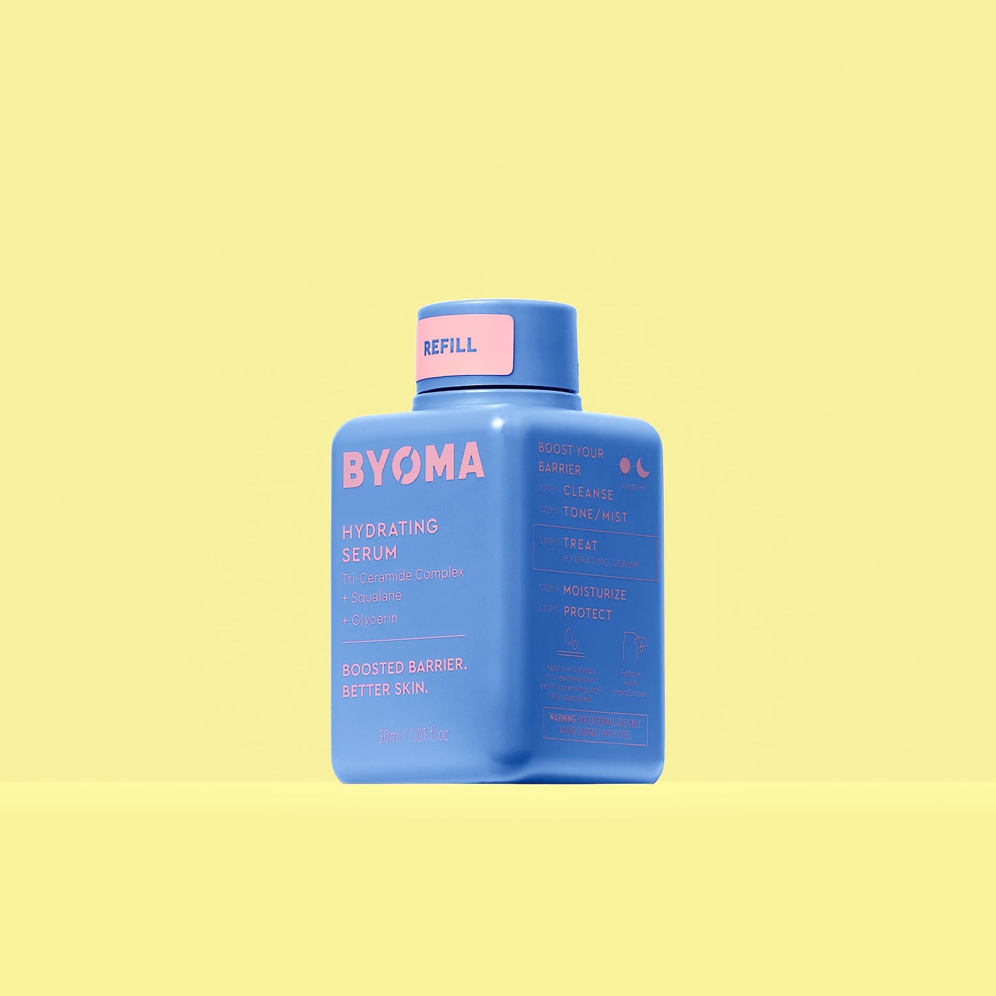 BYOMA Hydrating Serum Refill - Barrier Repair Serum - Moisturizing Face Serum with Squalane, Glycerin & Ceramides for Glowing, Dewy Skin - Hydrating Beauty and Personal Care BYOMA