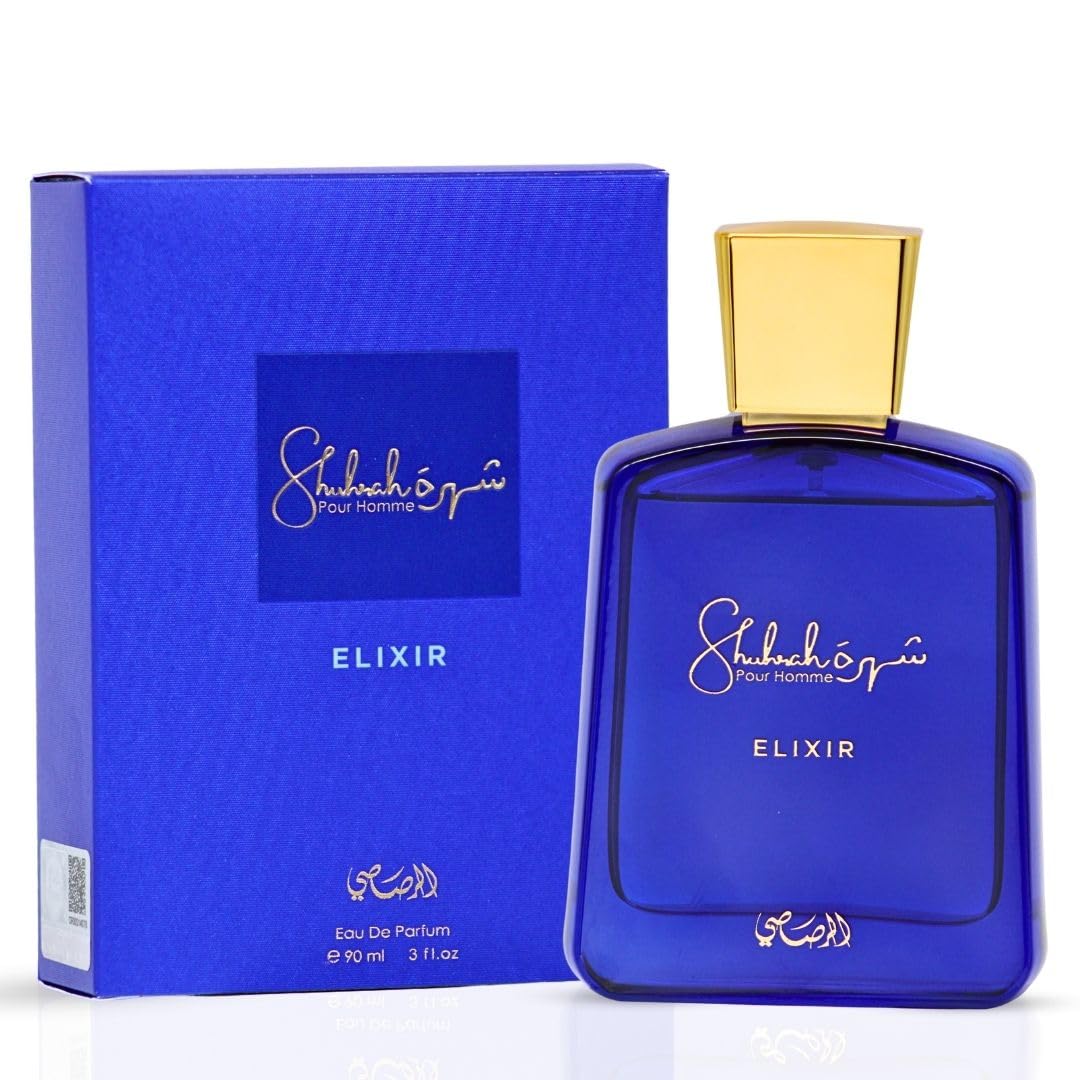 RASASI Shuhrah Elixir Pour Homme Eau de Parfum Spray 90ml (3.0 Oz) | Long-Lasting Woody Spicy Cologne | Signature Scent for Men