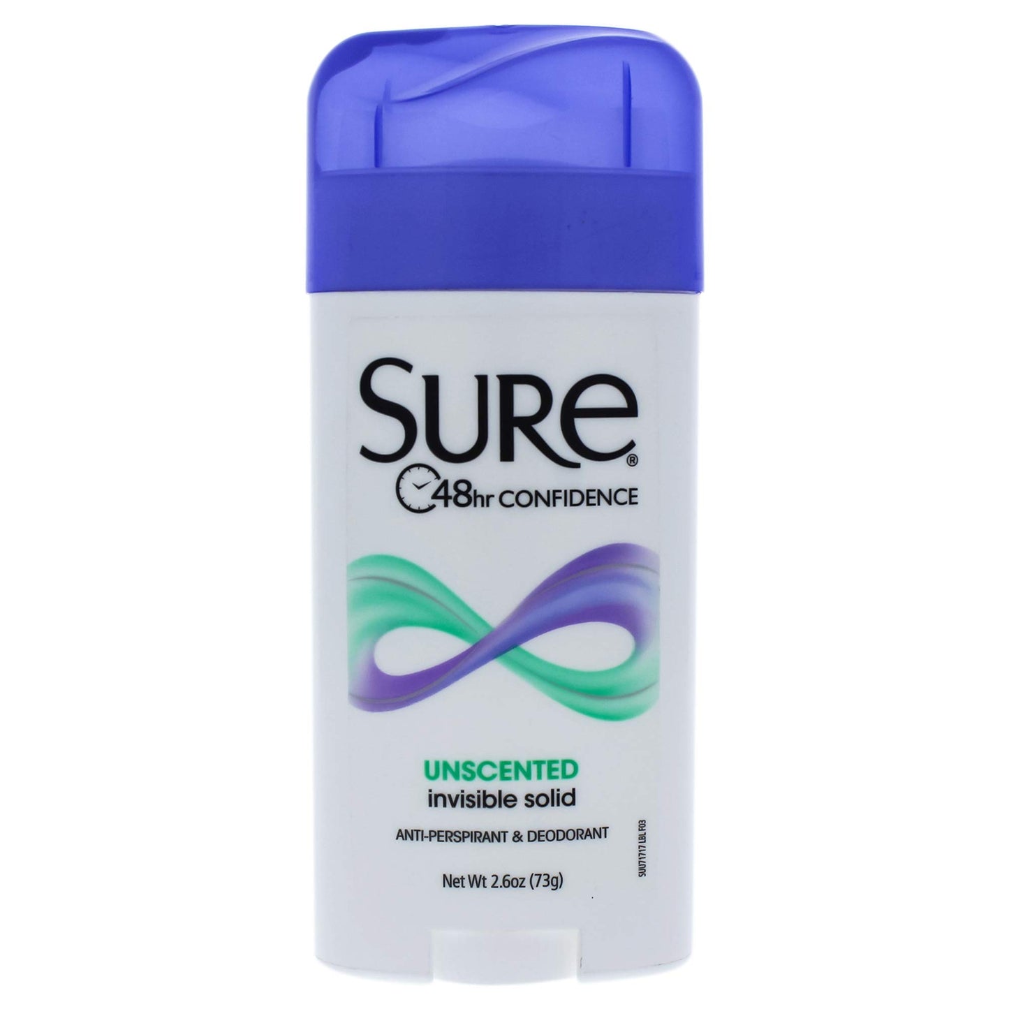 Sure Invisible Solid Anti-Perspirant & Deodorant, Unscented, 2.6 Ounce (ID71717)