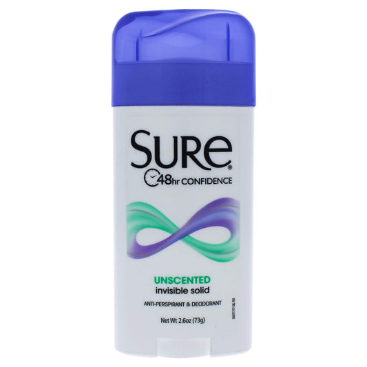 Sure Invisible Solid Anti-Perspirant & Deodorant, Unscented, 2.6 Ounce (ID71717)