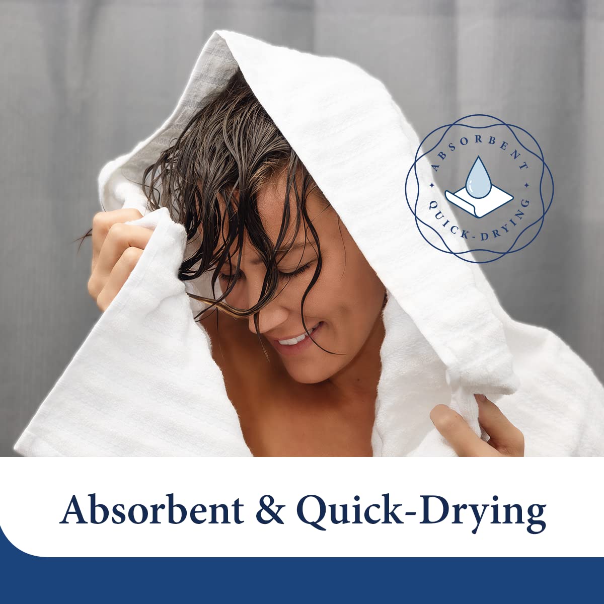 Cosy House Collection Luxury Rayon Derived from Bamboo Blend 2-Pack Towel Set - Ultra Soft, Absorbent and Quick Drying - Plush Cotton Hotel Spa…