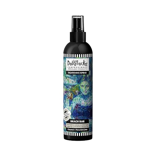 Dollylocks Sea Salt Texture Spray | Plant-Based, Vegan, Residue-Free | Tighten Locs Dreadlocks | Loose Hair Care | Coconut Lime | 8oz