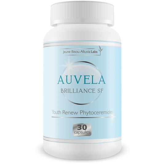 Auvela Brilliance SF - Youth Renew Phytoceramides - Hydrate Your Skin - Promote a More Youthful Appearance and Smoothness - Help Prevent The Beauty & Personal Care Jeaune Bisou Alluvia Labs