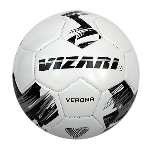 Vizari Verona Soccer Ball for Kids, Youth, Adults - Size 3,4,5 - Practice & Match, Indoor & Outdoor Soccer Ball for Boys, Girls (Pack of 1, 6, & 12)