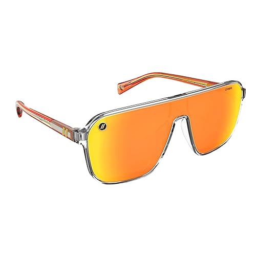 Blenders Eyewear Meister X2 - Polarized Sunglasses with Durable Single Lens, Adjustable Temples - 100% UV Protection - For Men & Women - Orange