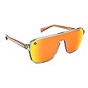 Blenders Eyewear Meister X2 - Polarized Sunglasses with Durable Single Lens, Adjustable Temples - 100% UV Protection - For Men & Women - Orange