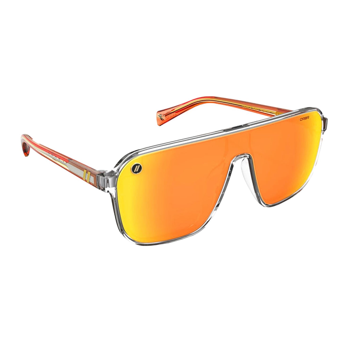 Blenders Eyewear Meister X2 - Polarized Sunglasses with Durable Single Lens, Adjustable Temples - 100% UV Protection - For Men & Women - Orange